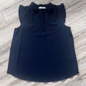 Navy Blue Sleeveless Blouse